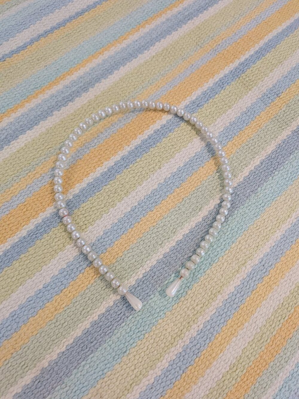 Cute beaded faux-pearl headband